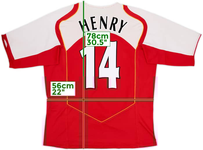 2004-05 Arsenal Home Shirt Henry #14 - 6/10 - (L)