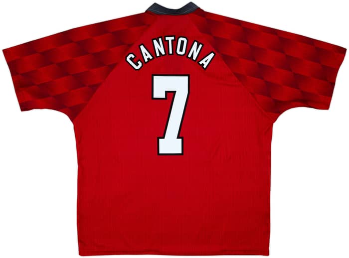 1996-98 Manchester United Home Shirt Cantona #7 - 8/10 - (XXL)