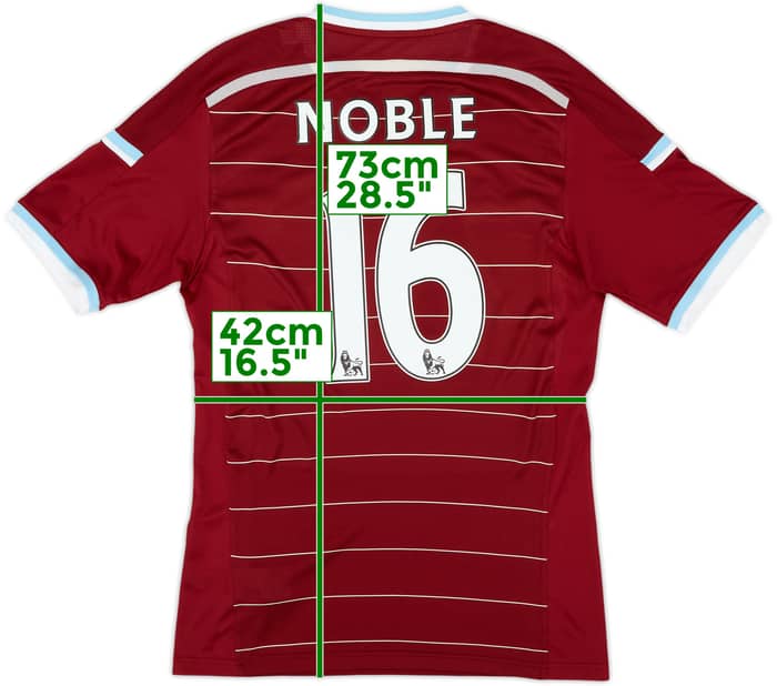 2014-15 West Ham Home Shirt Noble #16 - 10/10 - (M)
