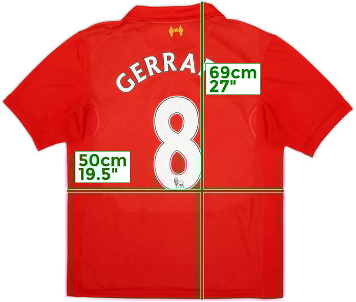 2012-13 Liverpool Home Shirt Gerrard #8 - 6/10 - (M)