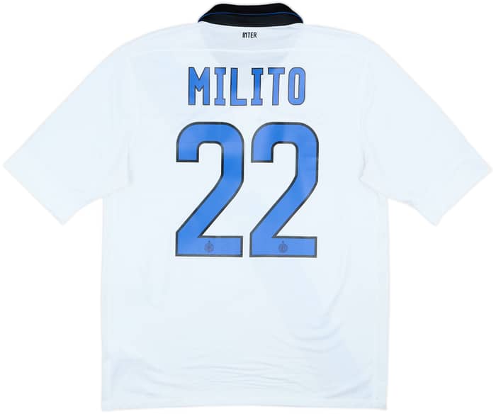 2011-12 Inter Milan Away Shirt Milito #22 - 10/10 - (M)