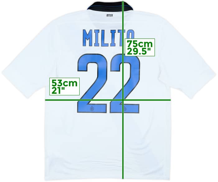 2011-12 Inter Milan Away Shirt Milito #22 - 10/10 - (M)