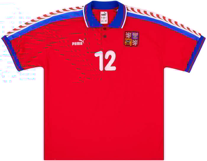 1998 Czech Republic Match Issue Home Shirt #12 (v Denmark)