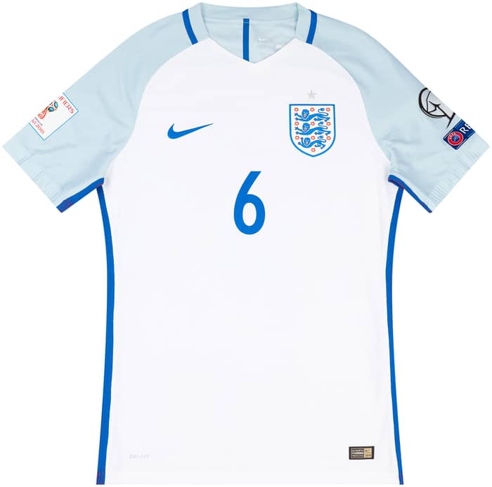2016-17 England Match Issue Home Shirt Jones #6