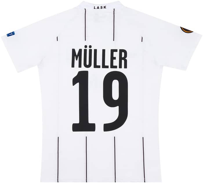 2019-20 LASK Linz Match Issue Europa League 'Danke' Home Shirt Muller #18 (v Man Utd)