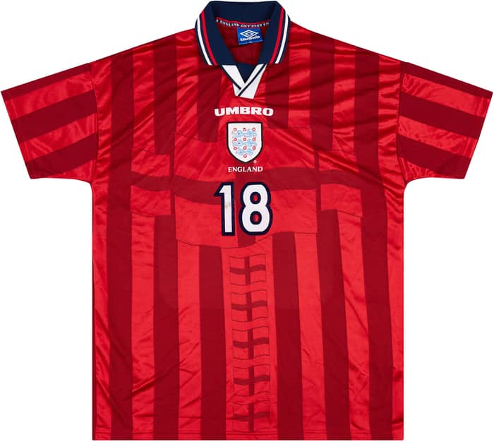 1997 England Match Issue Le Tournoi Away Shirt Butt #18