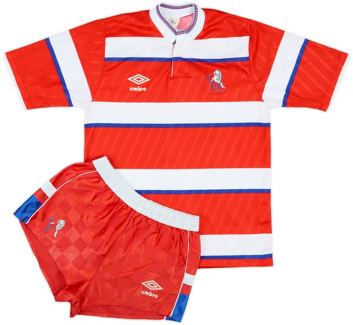 1988-90 Chelsea Third Shirt and Shorts - 8/10 - (L.Boys)
