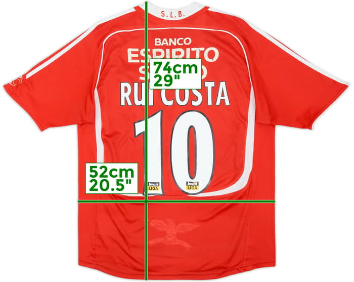 Camiseta de local del Benfica 2006-07 Nuno Gomes #21 - 6/10 - (XL.Niños)
