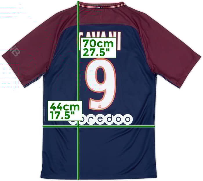 Camiseta de local del Paris Saint-Germain 2017-18 Cavani #9 - 8/10 - (S)