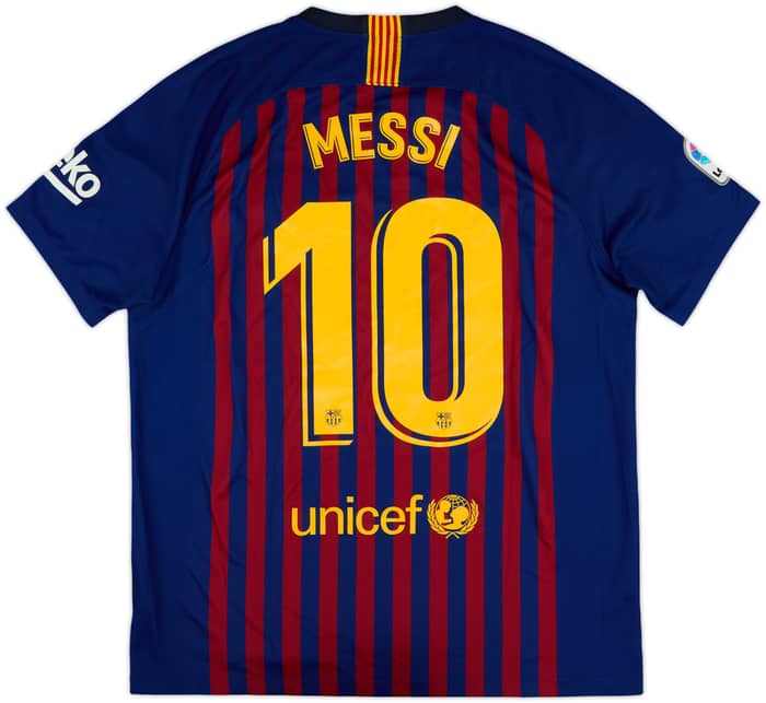 2018-19 Barcelona Home Shirt Messi #10 - 8/10 - (L)