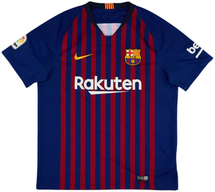 2018-19 Barcelona Home Shirt Messi #10 - 8/10 - (L)