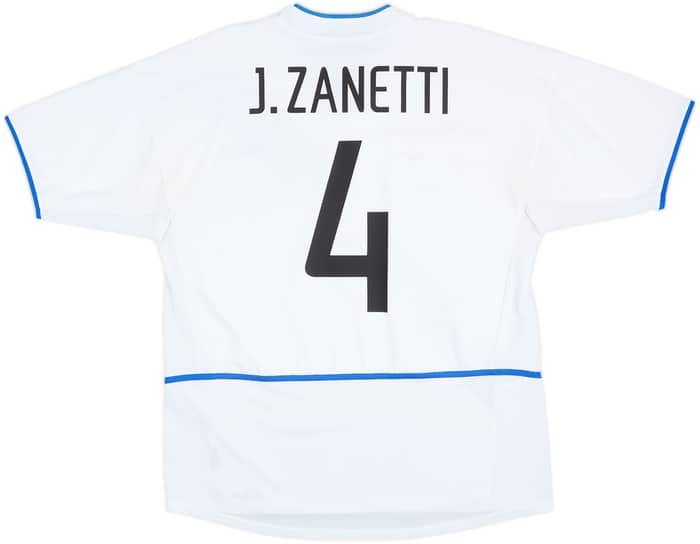 2002-03 Inter Milan Away Shirt J.Zanetti #4 - 4/10 - (L)
