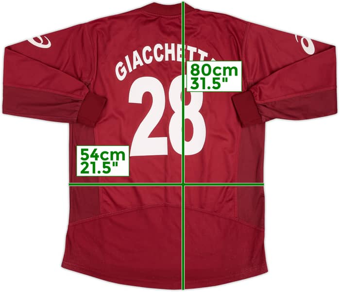 2003-04 Reggina Home L/S Shirt Giacchetta #28 - 5/10 - (XL)