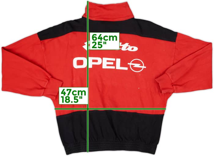 1994-95 AC Milan Lotto 1/4 Zip Drill Top - 8/10 - (XXS)