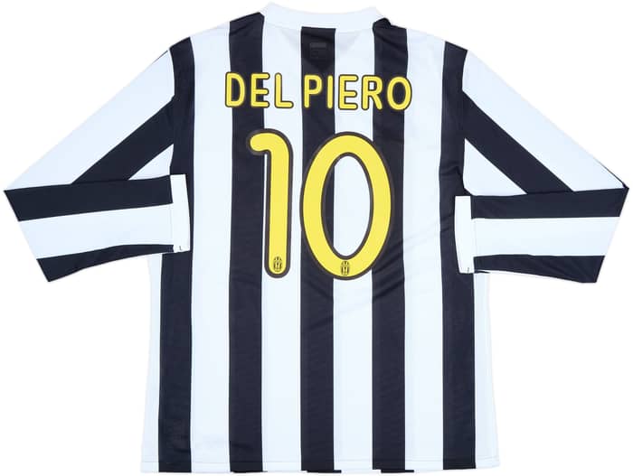 2009-10 Juventus Player Issue Home L/S Shirt Del Piero #10 - 9/10 - (XL)