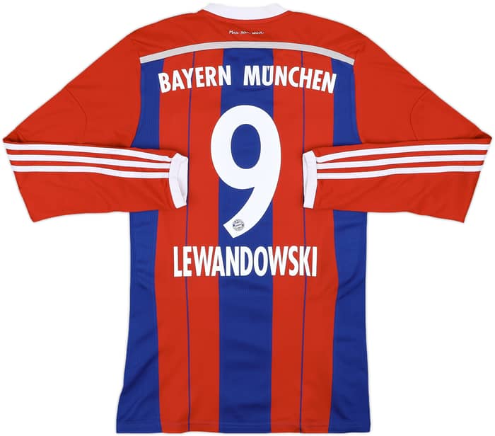 2014-15 Bayern Munich Home L/S Shirt Lewandowski #9 - 8/10 - (M)