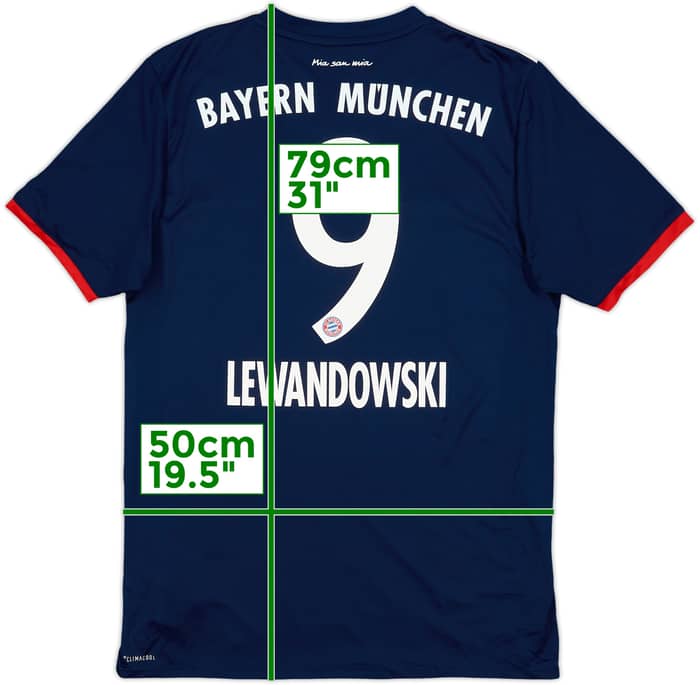 2017-18 Bayern Munich Away Shirt Lewandowski #9 - 8/10 - (M)