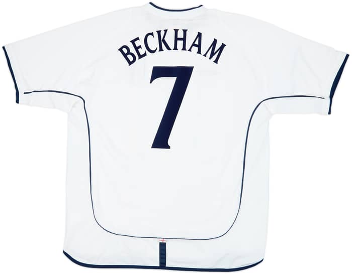 2001-03 England Home Shirt Beckham #7 - 7/10 - (XXL)