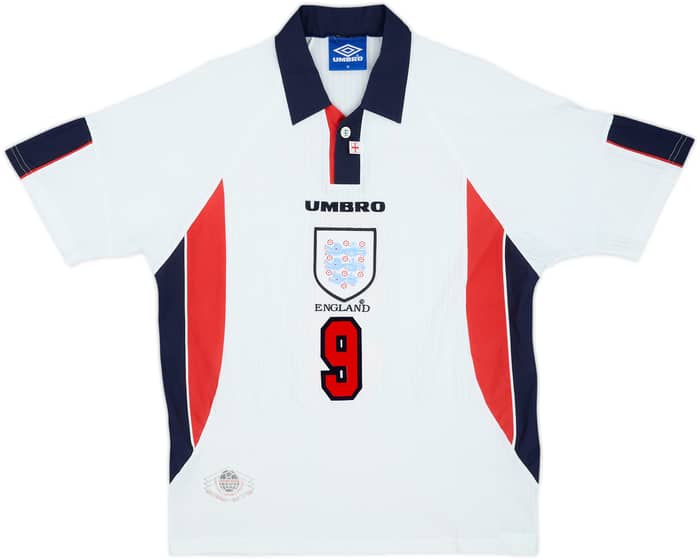 1997-99 England Home Shirt Shearer #9 - 8/10 - (M)