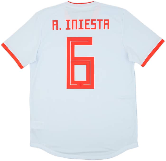 2018-19 Spain Player Issue Away Shirt A.Iniesta #6 (L)