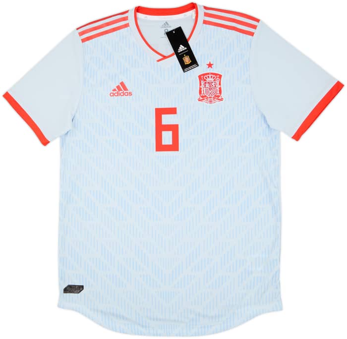 2018-19 Spain Player Issue Away Shirt A.Iniesta #6 (L)