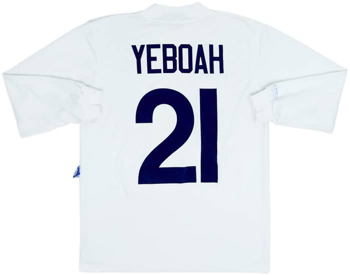 1995-96 Leeds United Home L/S Shirt Yeboah #21 - 6/10 - (M)