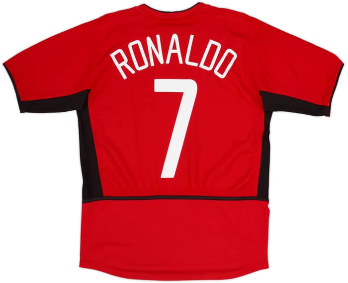 2002-04 Manchester United Home Shirt Ronaldo #7 - 8/10 - (XL.Boys)