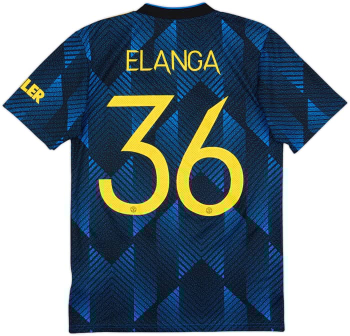 2021-22 Manchester United Third Shirt Elanga #36 - 6/10 - (S)