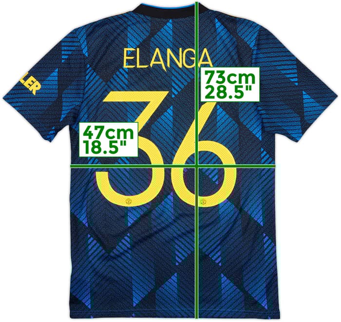 2021-22 Manchester United Third Shirt Elanga #36 - 6/10 - (S)
