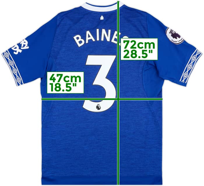 2018-19 Everton Home Shirt Baines #3 - 7/10 - (M)