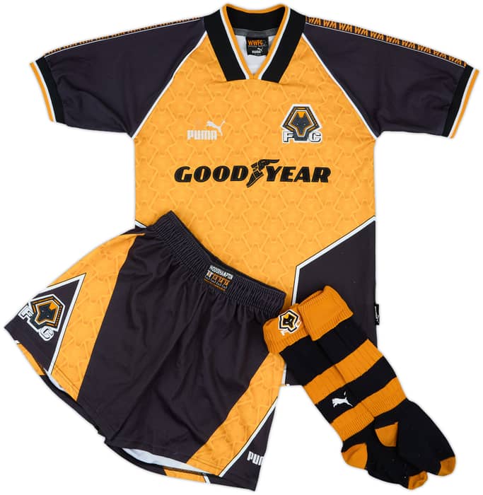 1996-98 Wolves Home Full Kit - 8/10 - (L.Boys)