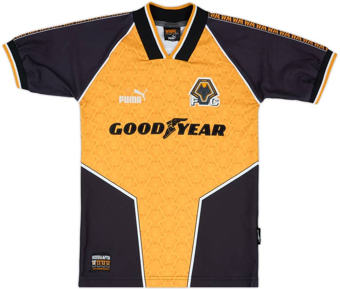 1996-98 Wolves Home Full Kit - 8/10 - (L.Boys)