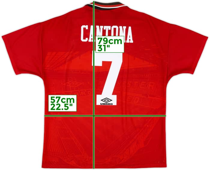 1994-96 Manchester United Home Shirt Cantona #7 - 6/10 - (L)