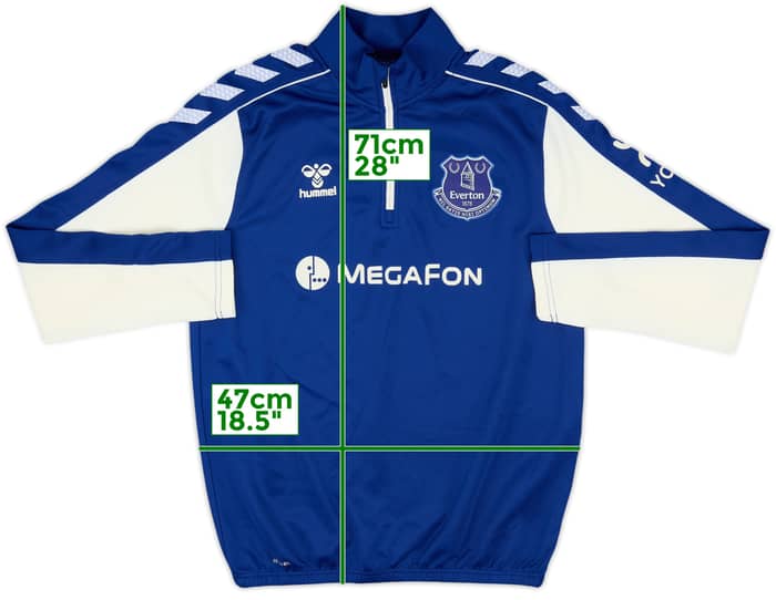 2021-22 Everton Hummel 1/4 Zip Training Top - 10/10 - (XS)