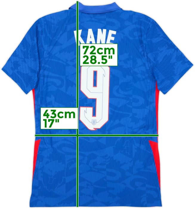 Camiseta auténtica de visitante de Inglaterra 2020-21 Kane #9 - 9/10 - (S)