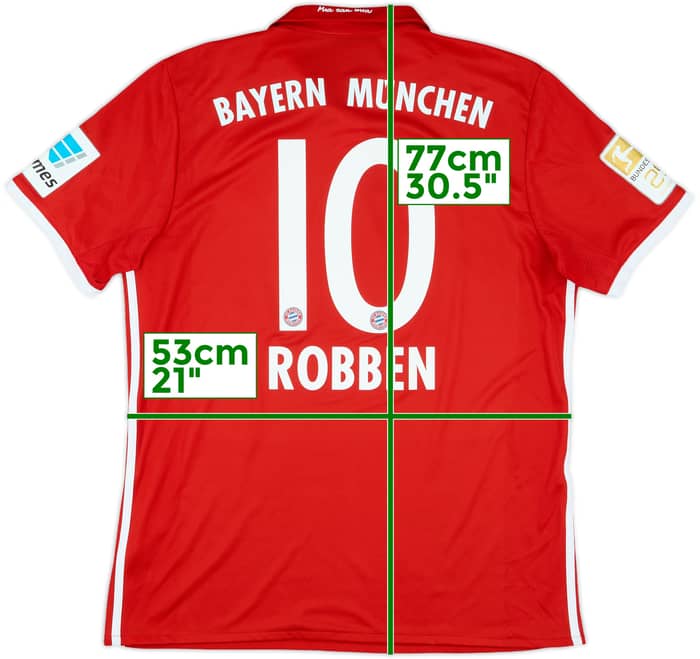 2016-17 Bayern Munich Home Shirt Robben #10 - 8/10 - (L)