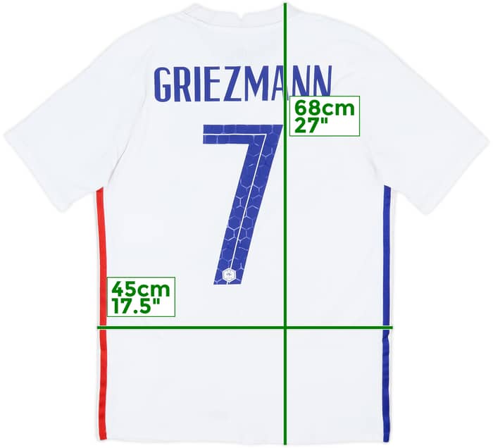 2020-21 France Authentic Away Shirt Griezmann #7 - 6/10 - (S)