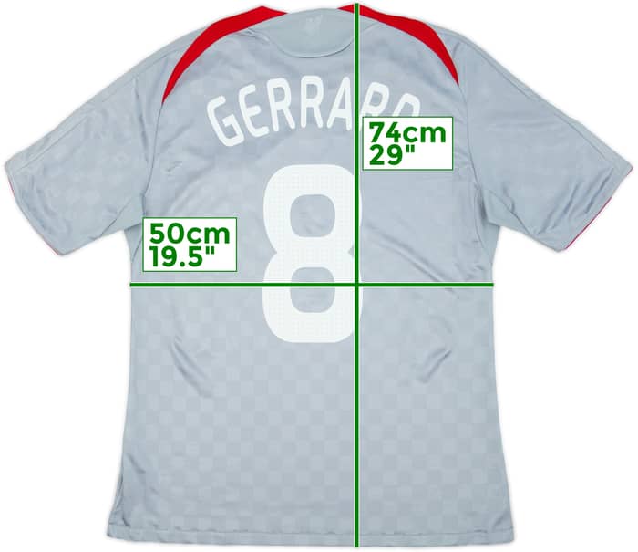 2008-09 Liverpool Away Shirt Gerrard #8 - 6/10 - (M)