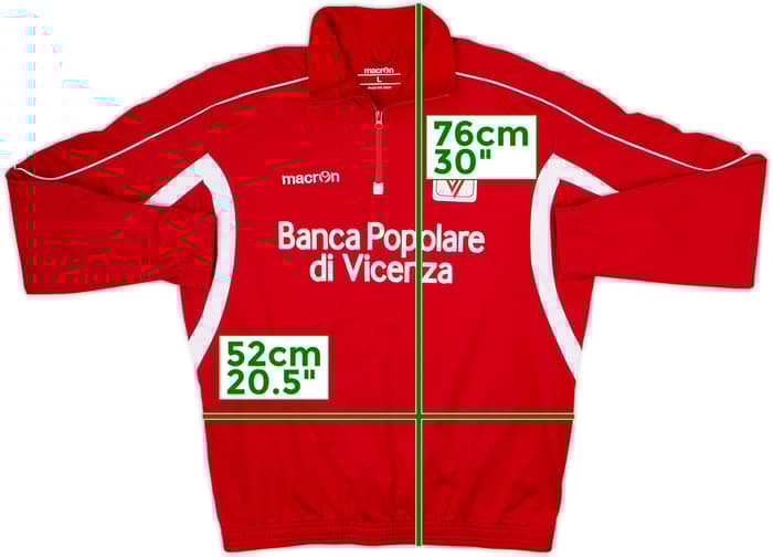 2012-13 Vicenza Macron 1/4 Zip Drill Top - 5/10 - (L)