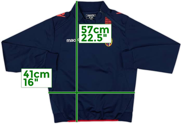 2016-17 Bologna Macron 1/4 Zip Drill Top - 8/10 - (M.Boys)