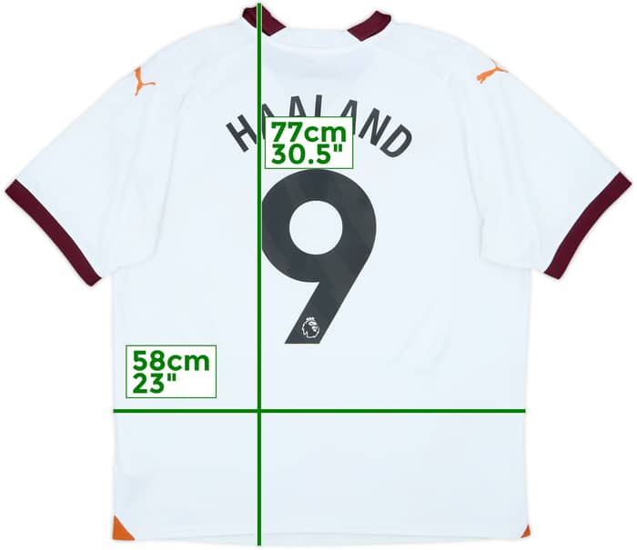 2023-24 Manchester City Away Shirt Haaland #9 - 5/10 - (XL)