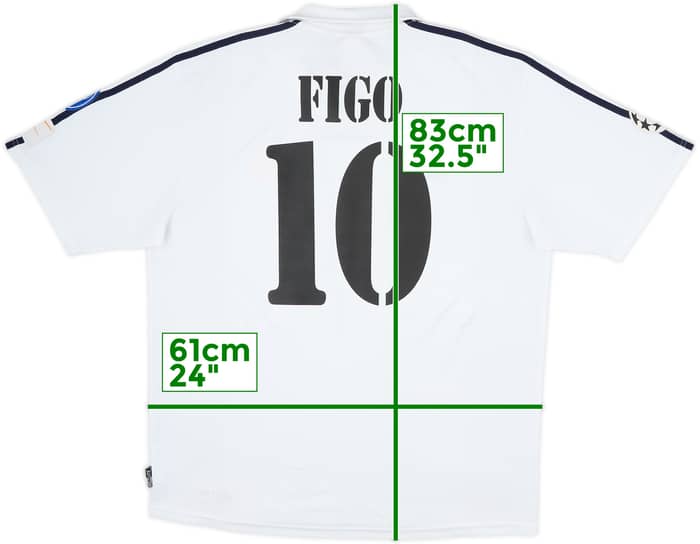 2002-03 Real Madrid Centenary Home Shirt Figo #10 - 8/10 - (XL)