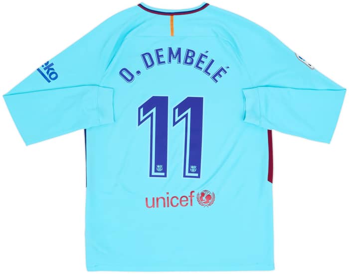 2017-18 Barcelona Away L/S Shirt O.Dembele #11 - 8/10 - (L)