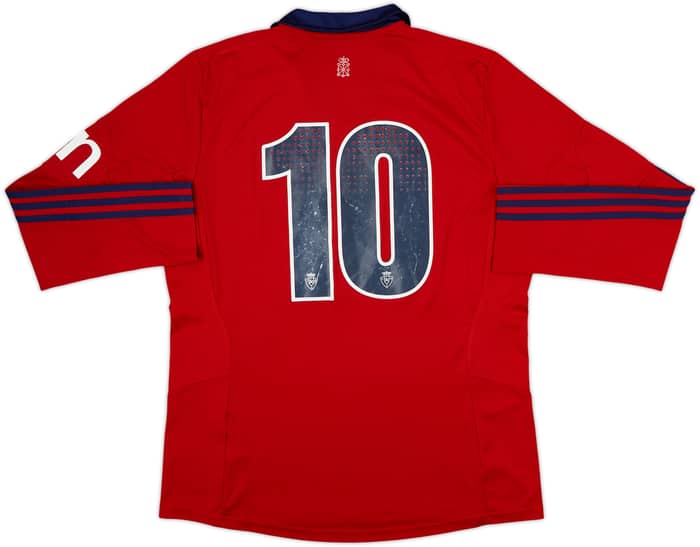 2013-14 Osasuna Home L/S Shirt #10 - 6/10 - (L)