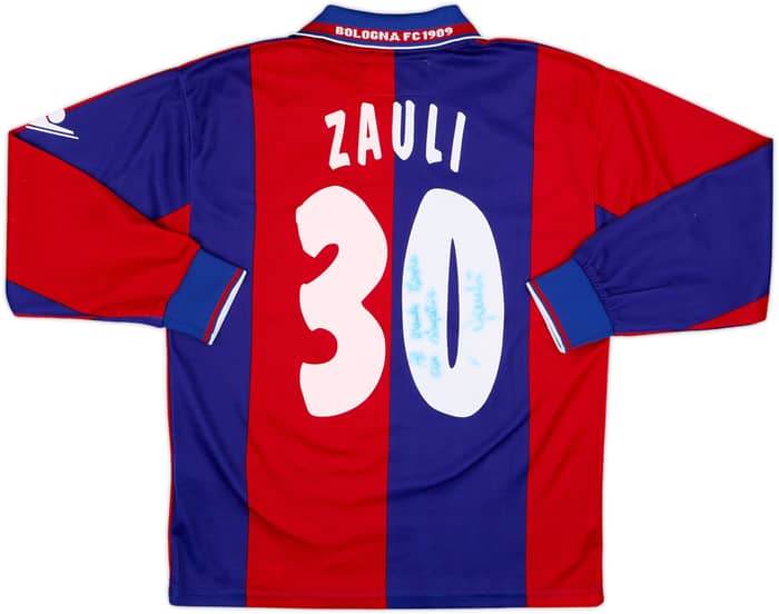 2001-02 Bologna Signed Home L/S Shirt Zauli #30 - 8/10 - (XS)
