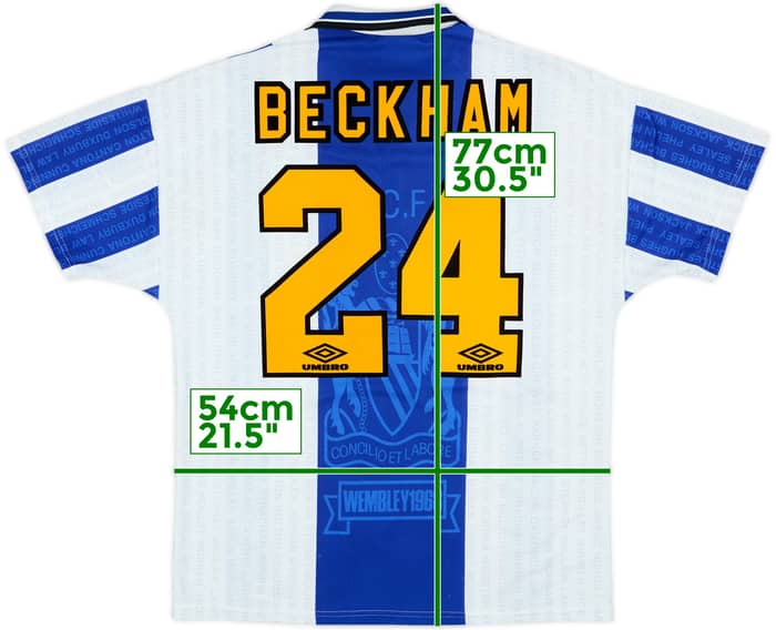 1994-96 Manchester United Third Shirt Beckham #24 - 8/10 - (L)