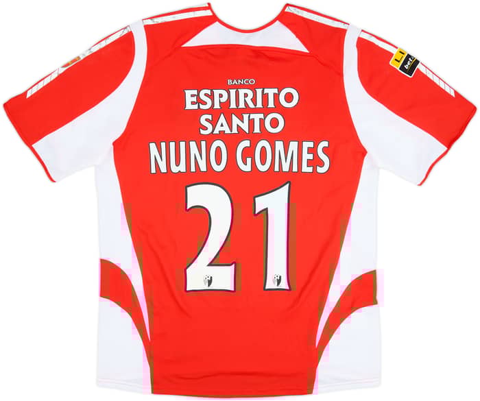 2005-06 Benfica Home Shirt Nuno Gomes #21 - 5/10 - (L)