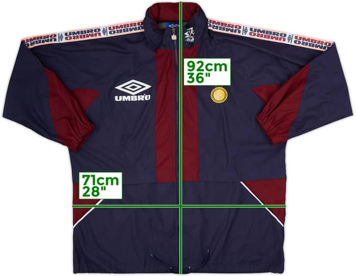 1997-98 Inter Milan Umbro Hooded Track Jacket - 8/10 - (XL)
