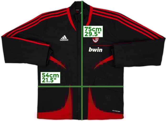 2007-08 AC Milan adidas Track Jacket - 8/10 - (M)