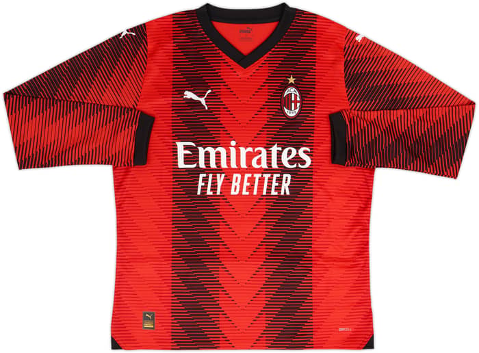 2023-24 AC Milan Home L/S Shirt - 10/10 - (L)